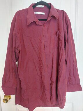 ECCOLO Burgundy Button-Up Shirt 18L